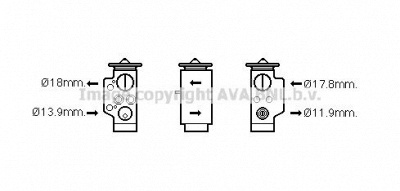 AVA QUALITY COOLING vw1348 -  Расширительный клапан, кондиционер